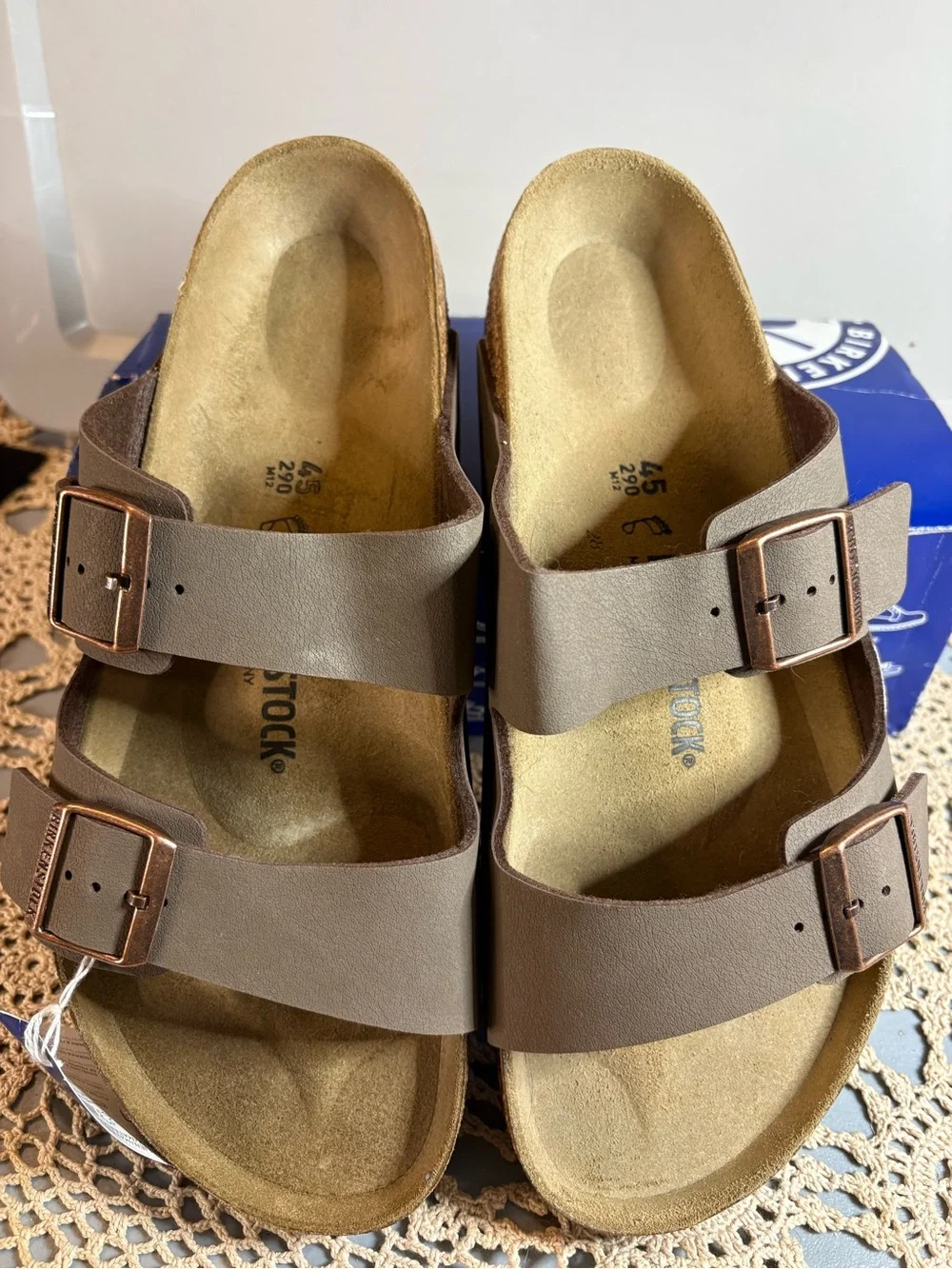 Birkenstock New in Box Two-Strap Sandal  size 45- Brown